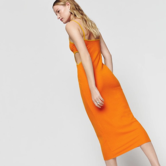 NWT Reformation Lilou Midi Bodycon Cut-Out Dress - Picture 3 of 13